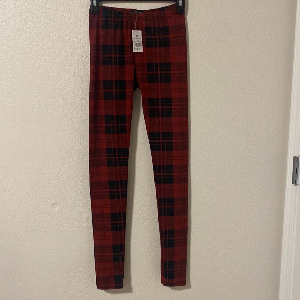 NWT Red Buffalo Check Leggings